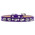 Petpal Crystal & Silver Spikes Dog Collar; Purple Ice Cream - Size 14 PE907429